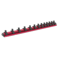 Premier Magnetic Socket Retaining Rail with 13 Clips, 1/4"Sq Drive (AK27082)
