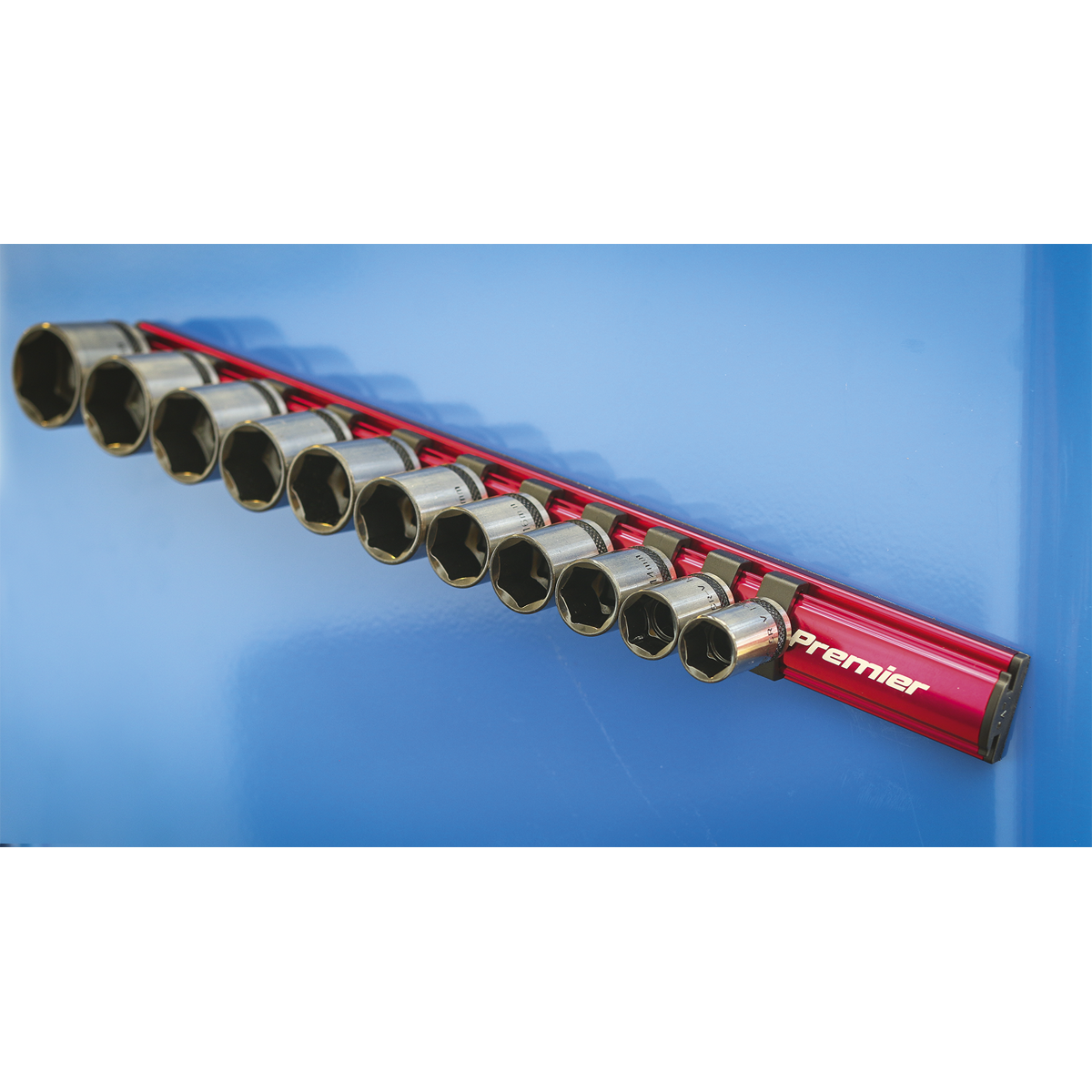 Premier Socket Retaining Rail Magnetic 3/8"Sq Drive 12 Clips