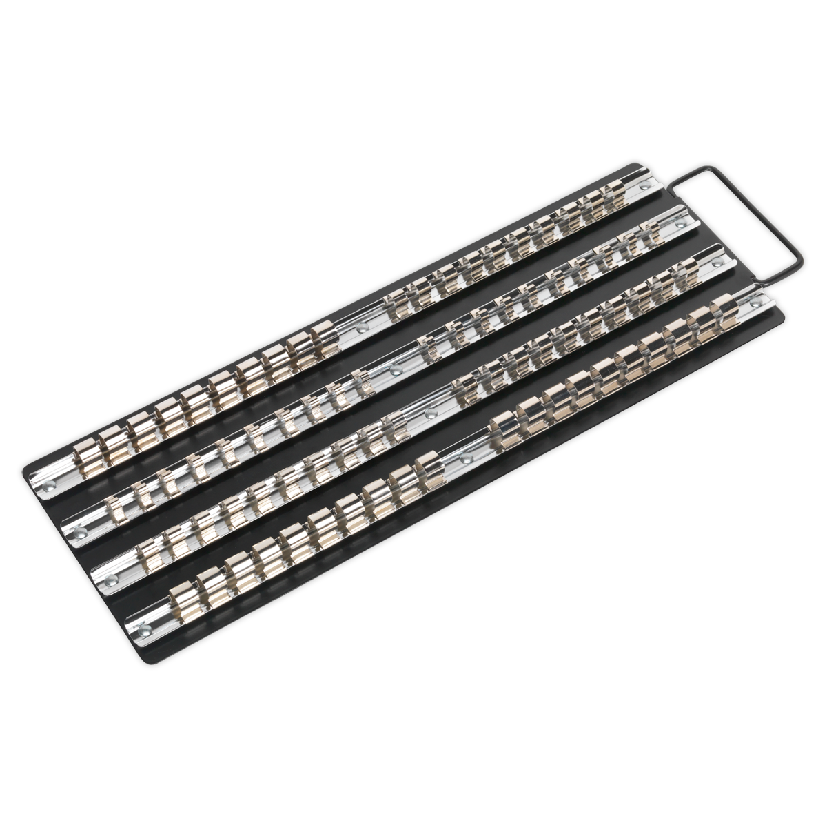 Premier Socket Rail Tray 1/4", 3/8" & 1/2"Sq Drive - Black