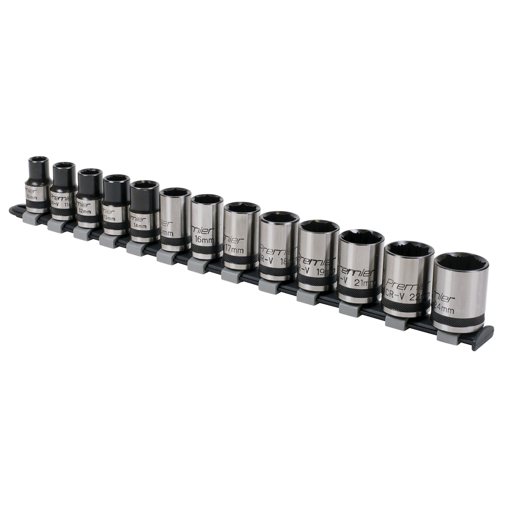 Premier Black Lock-On™ Socket Set 1/2"Sq Drive 13pc