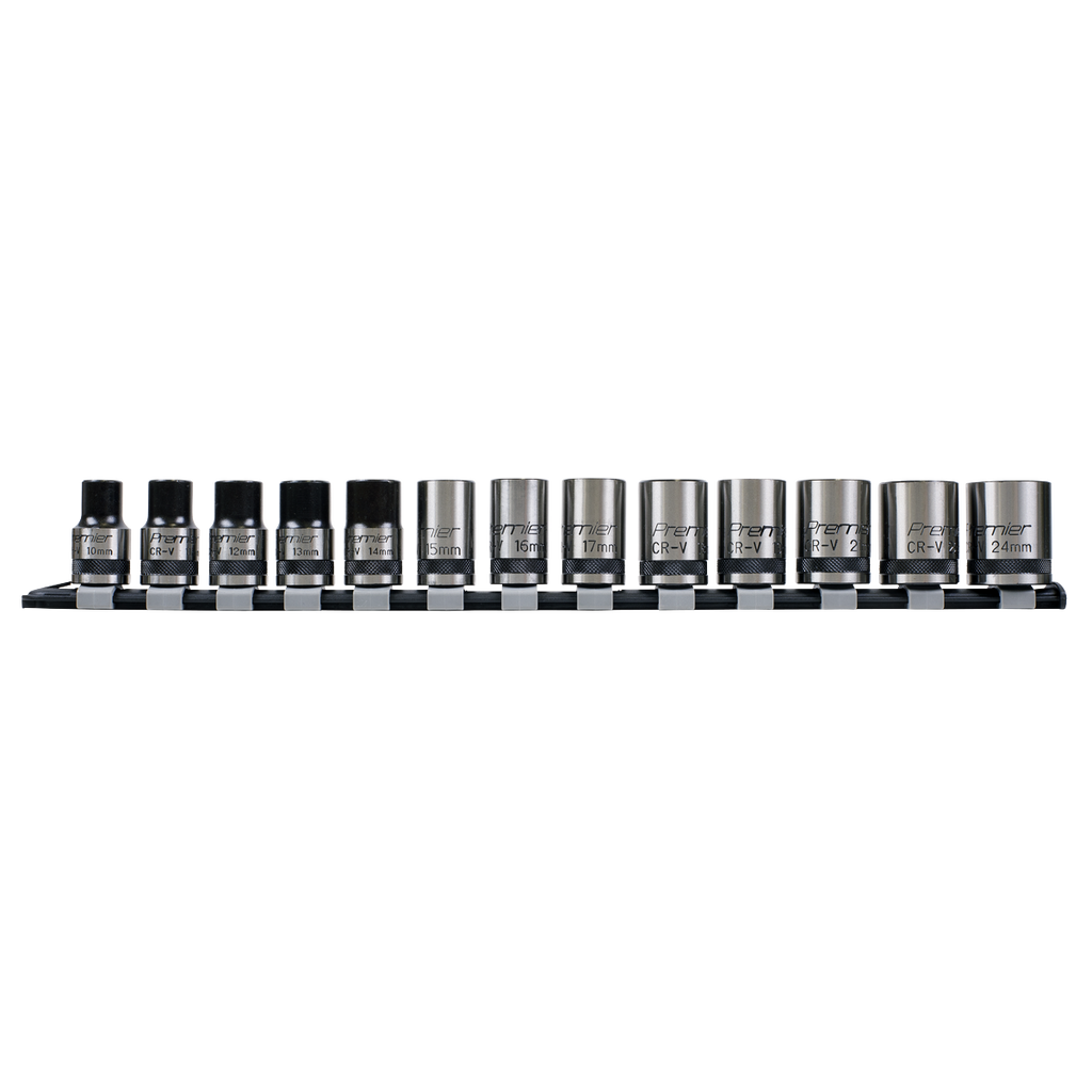Premier Black Lock-On™ Socket Set 1/2"Sq Drive 13pc