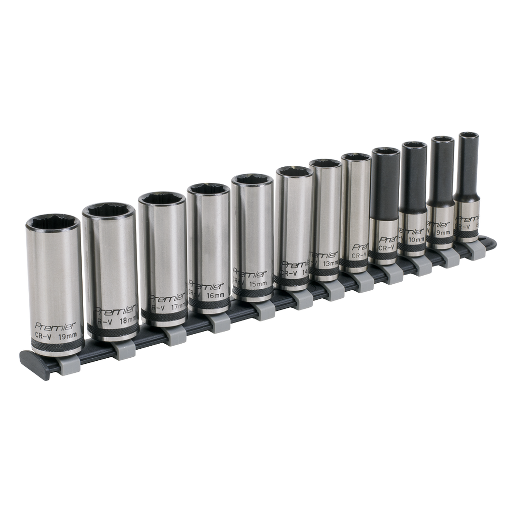 Premier Black Deep Lock-On™ Socket Set 3/8"Sq Drive 12pc