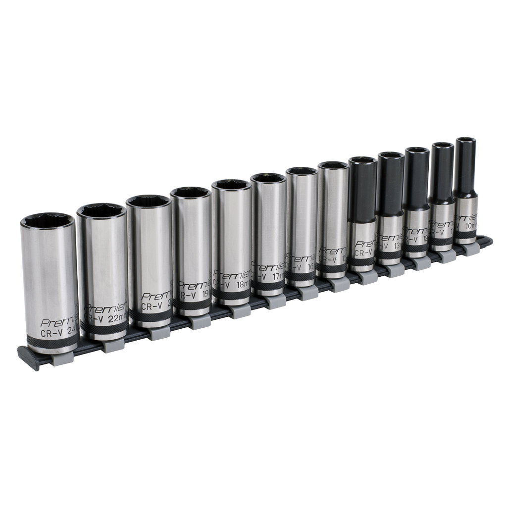 Premier Black Deep Lock-On™ Socket Set 1/2"Sq Drive 13pc