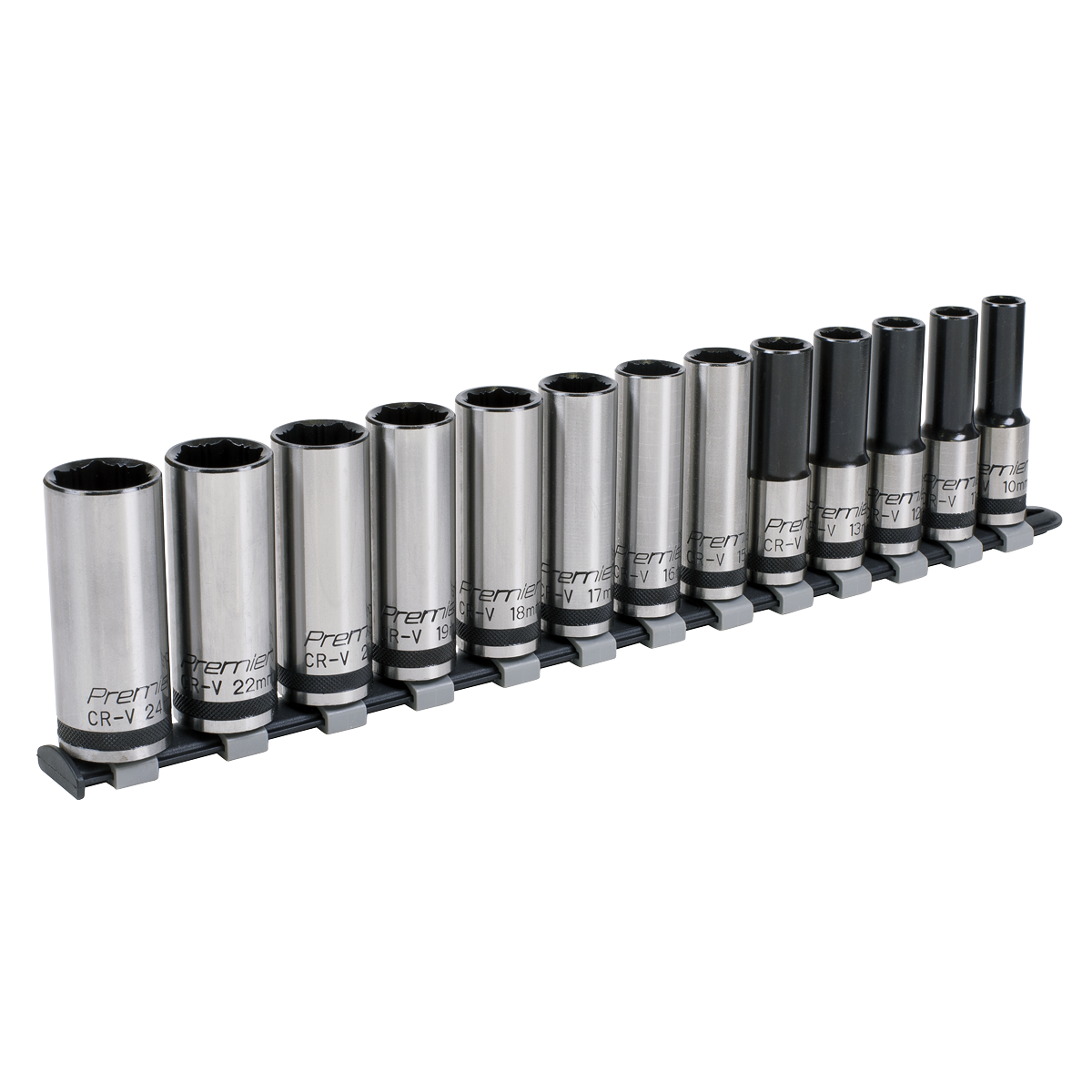 Premier Black Deep Lock-On™ Socket Set 1/2"Sq Drive 13pc