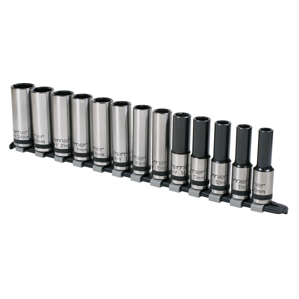 Premier Black Deep Lock-On™ Socket Set 1/2"Sq Drive 13pc