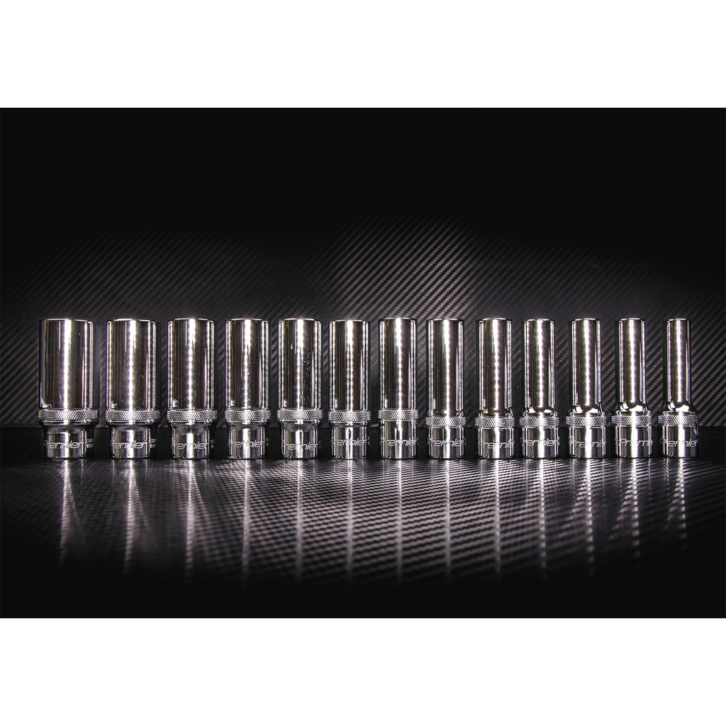 Premier Deep Lock-On™ Socket Set 1/2"Sq Drive 13pc