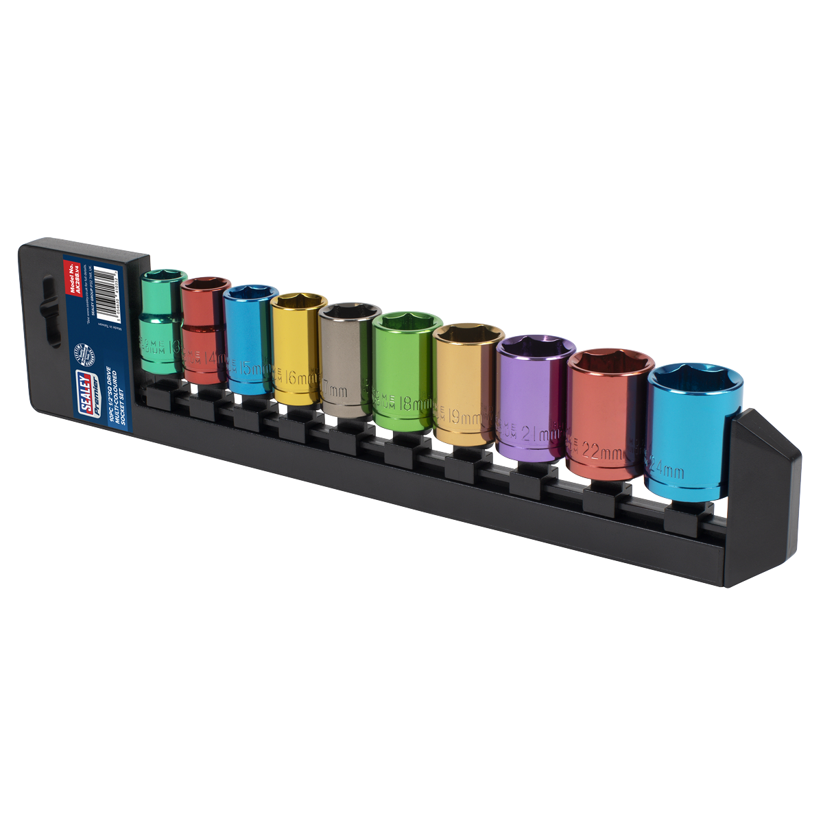 Premier Multi-Coloured Socket Set 1/2"Sq Drive 10pc
