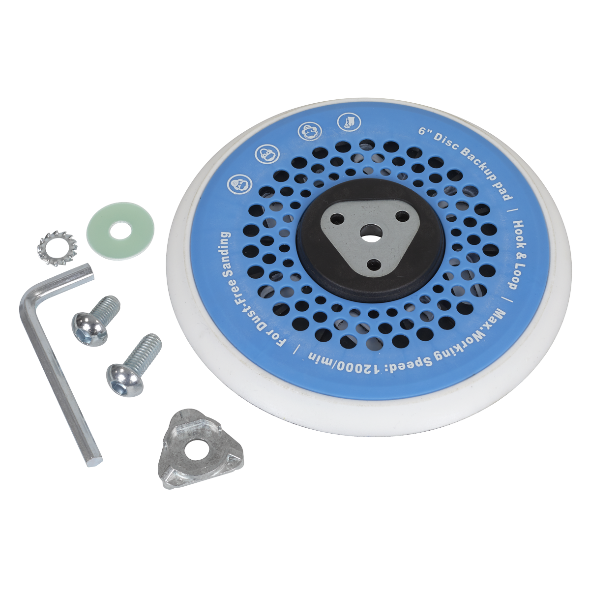 Universal Dust-Free Stick-On DA Backing Pad 150mm x 5/16"UNF