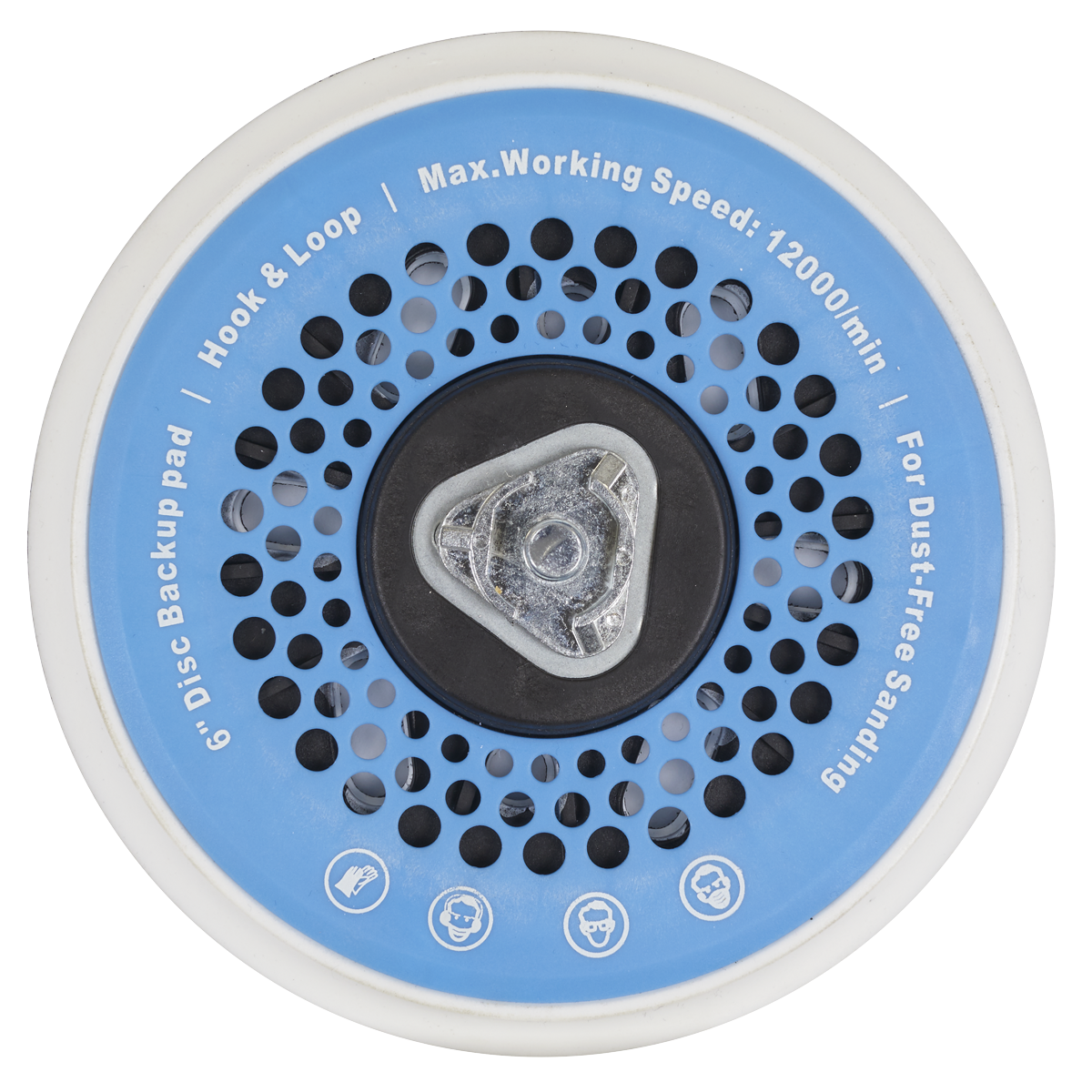Universal Dust-Free Stick-On DA Backing Pad 150mm x 5/16"UNF