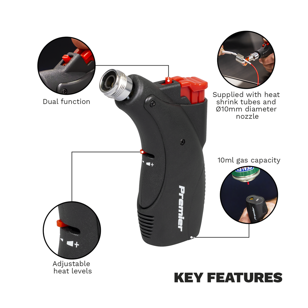 Premier Micro Butane Hot Air Blower/Heating Torch with Heat
