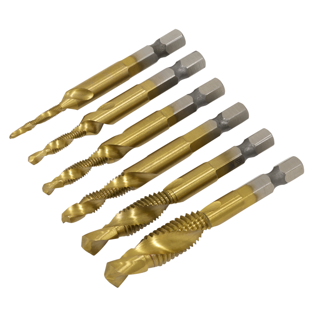 Combination Drill & Tap Bit Set 6pc