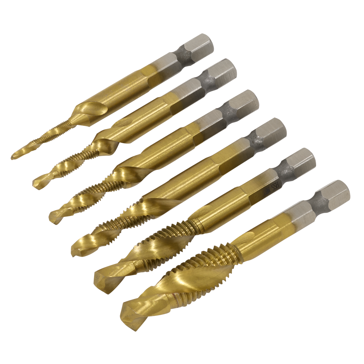Combination Drill & Tap Bit Set 6pc