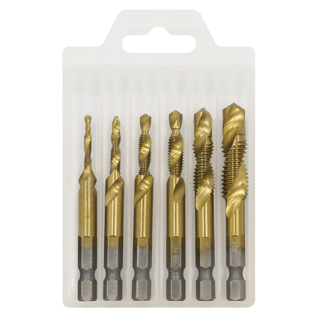 Combination Drill & Tap Bit Set 6pc