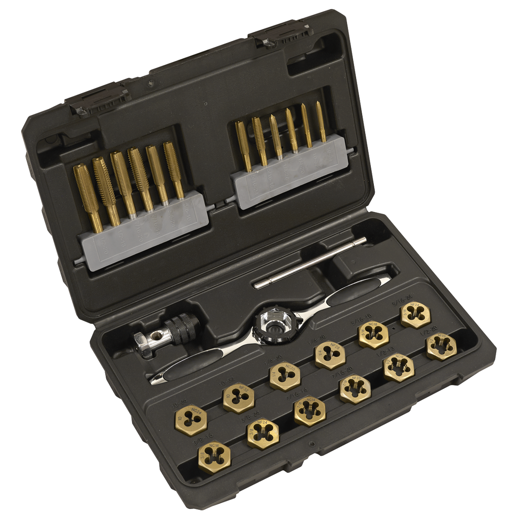 Premier Hexagonal Tap & Die Set 26pc Hexagonal  - Imperial -