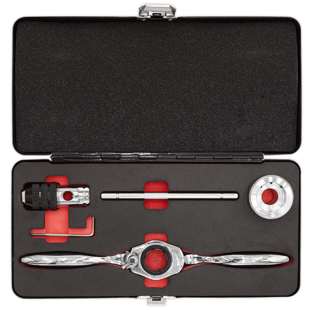 Metric Bi-Directional Ratchet Tap & Die Holder Set 5pc