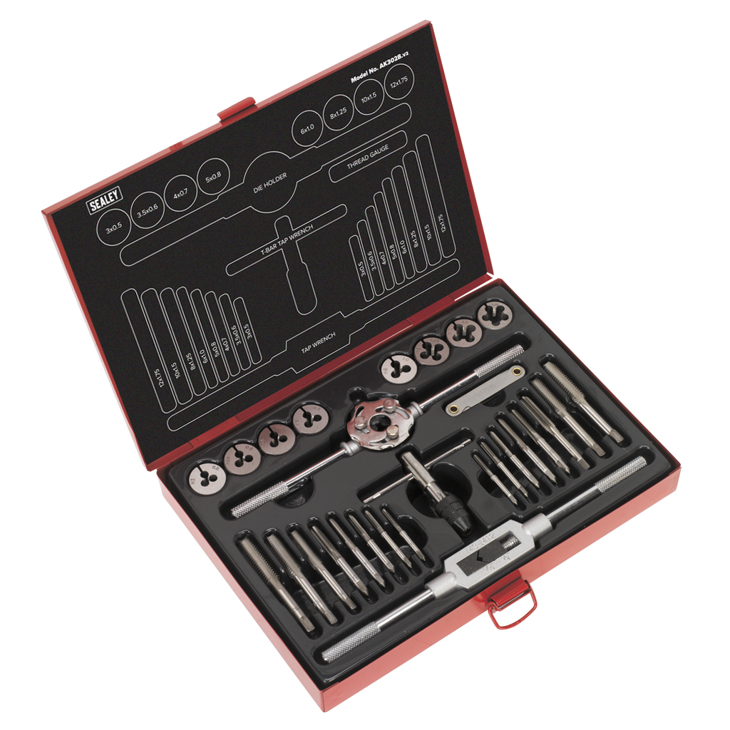 Metric Tap & Die Set Split Dies 28pc