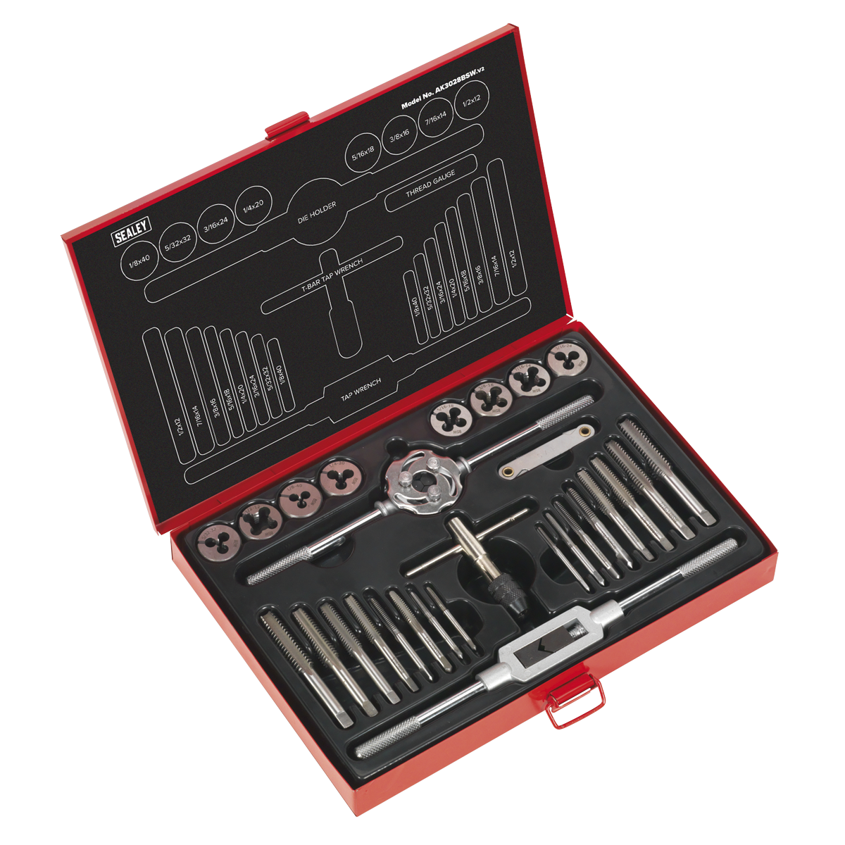 Imperial Tap & Die Set Split Dies BSW 28pc