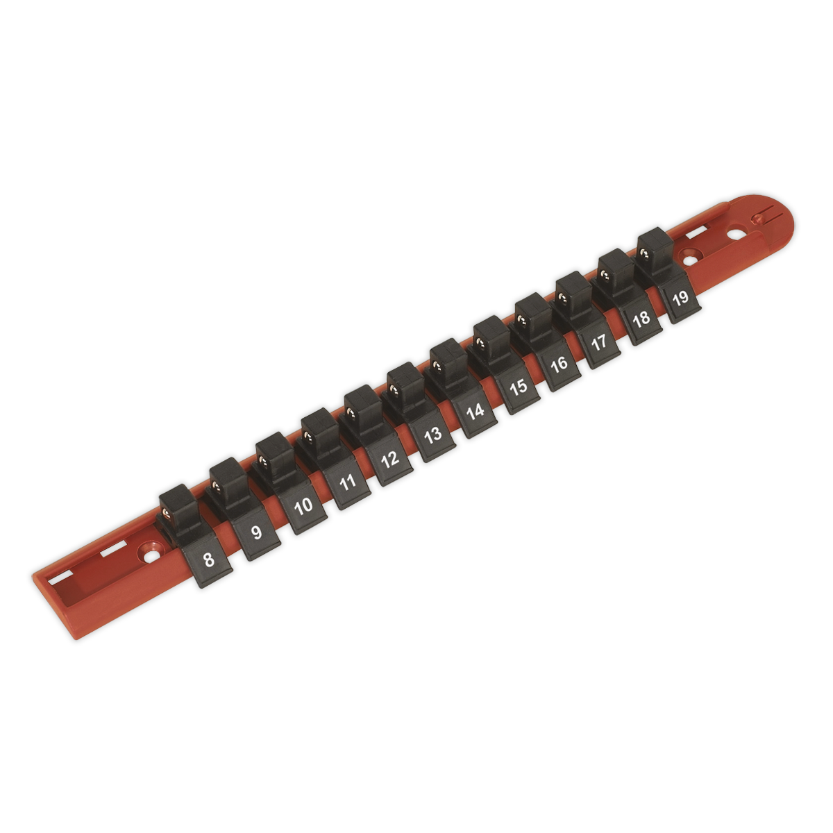 Premier Socket Retaining Rail with 12 Clips, 3/8"Sq Drive (AK3812)
