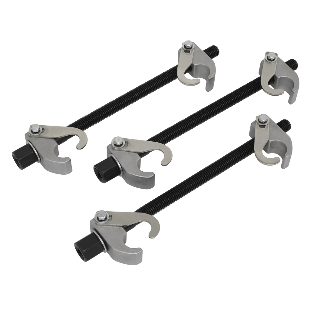 Coil Spring Compressor with Safety Hooks 1200kg 3pc