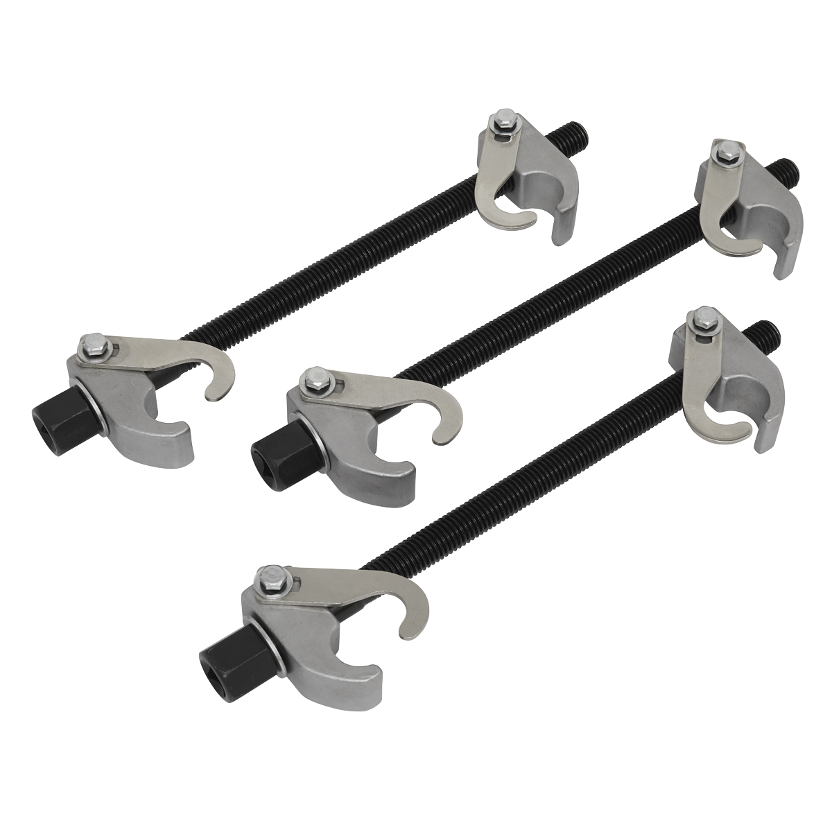 Coil Spring Compressor with Safety Hooks 1200kg 3pc