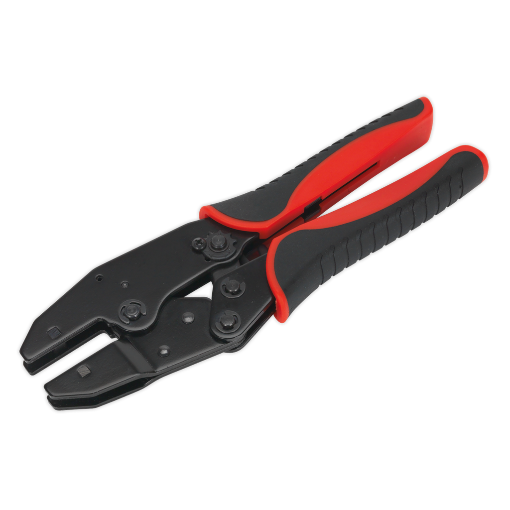 Ratchet Crimping Tool with Jaws and Storage Case