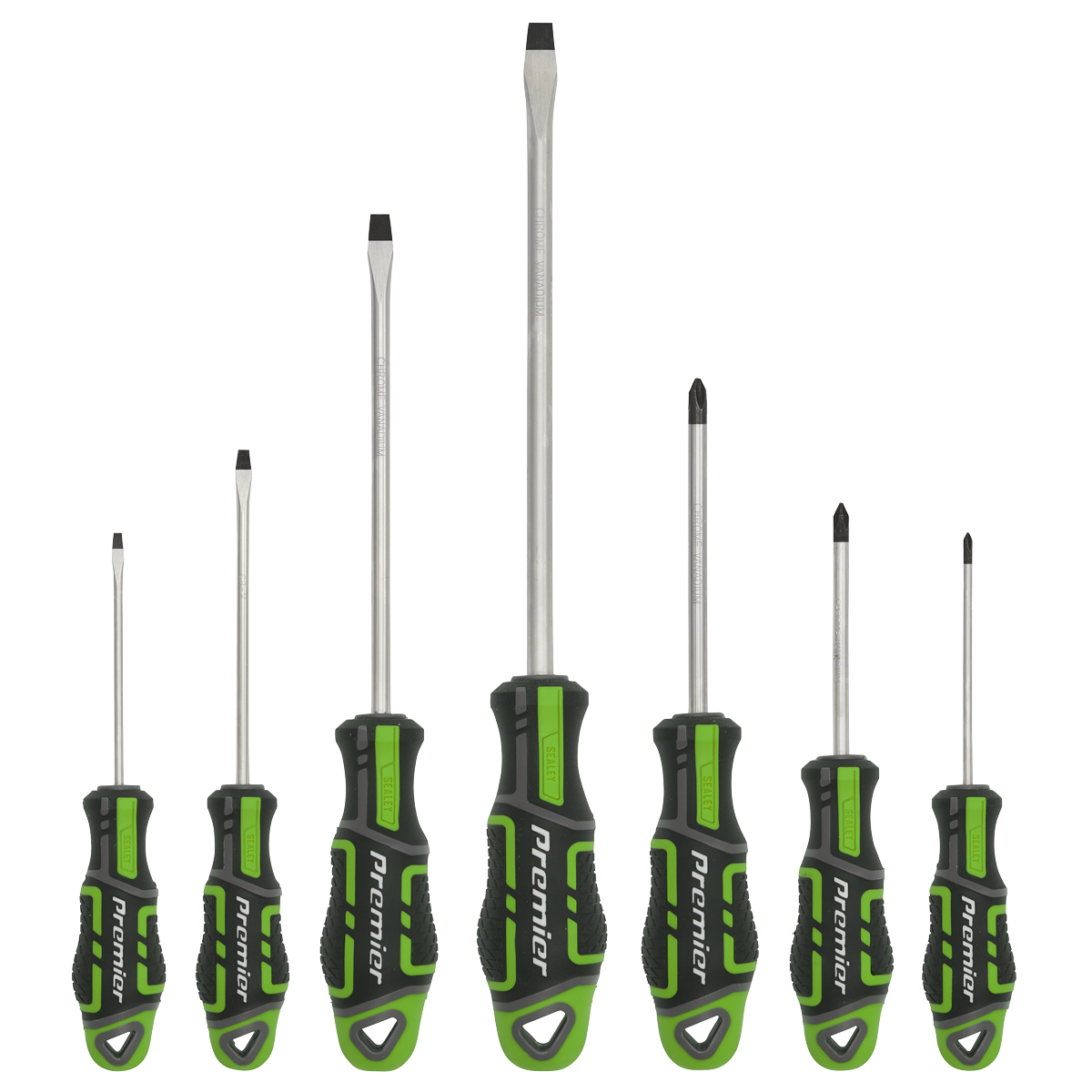 Premier GripMAX® Screwdriver Set 7pc - Hi-Vis Green