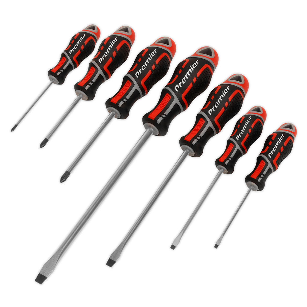 Premier GripMAX® Screwdriver Set 7pc - Red