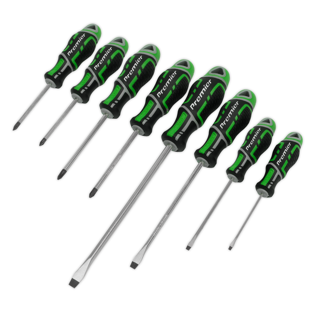 Premier GripMAX® Screwdriver Set 8pc - Hi-Vis Green
