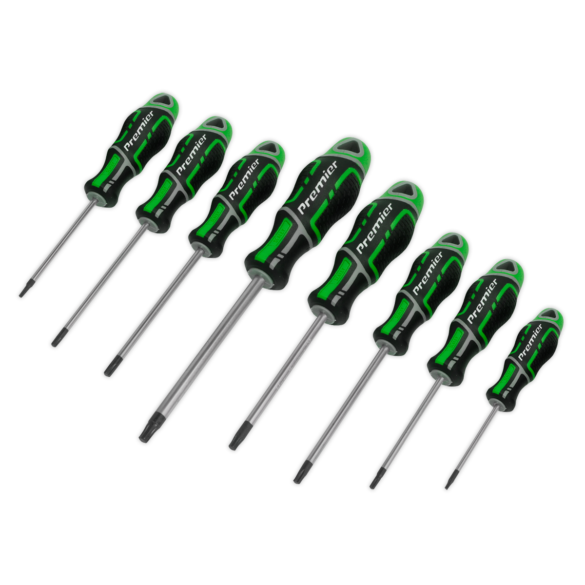 Premier GripMAX® Security TRX-Star* Screwdriver Set 8pc - Hi-Vis Green