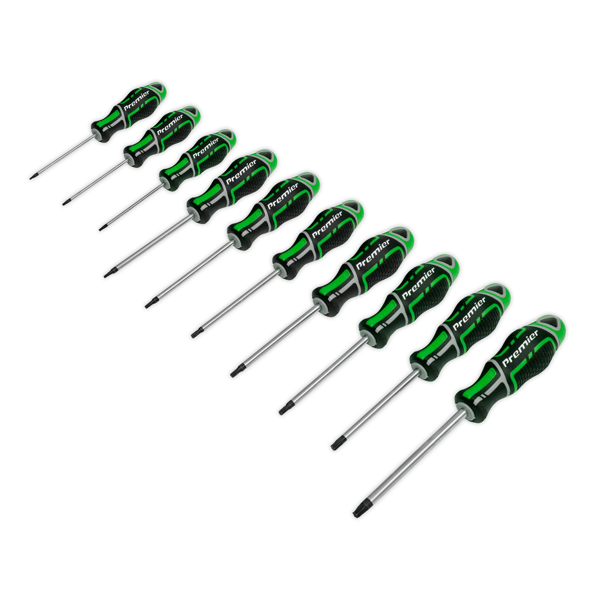 Premier GripMAX® TRX-Star* Screwdriver Set 10pc - Hi-Vis Green