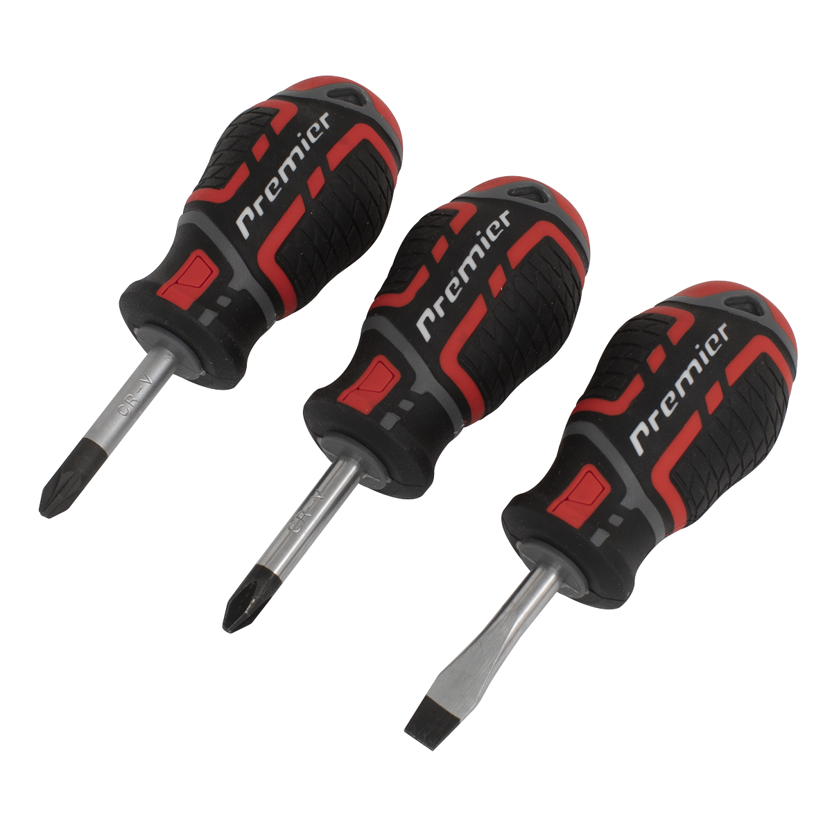 Premier GripMAX® Stubby Screwdriver Set 3pc