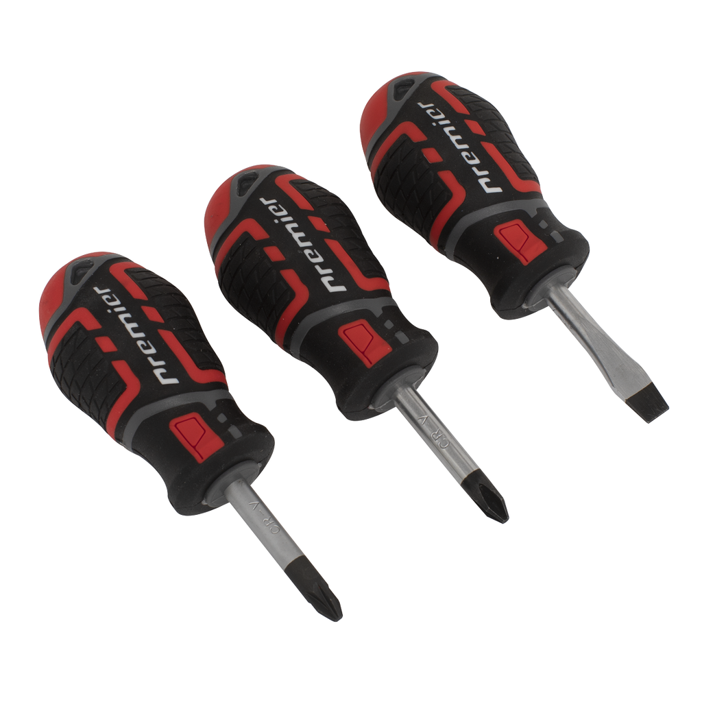 Premier GripMAX® Stubby Screwdriver Set 3pc