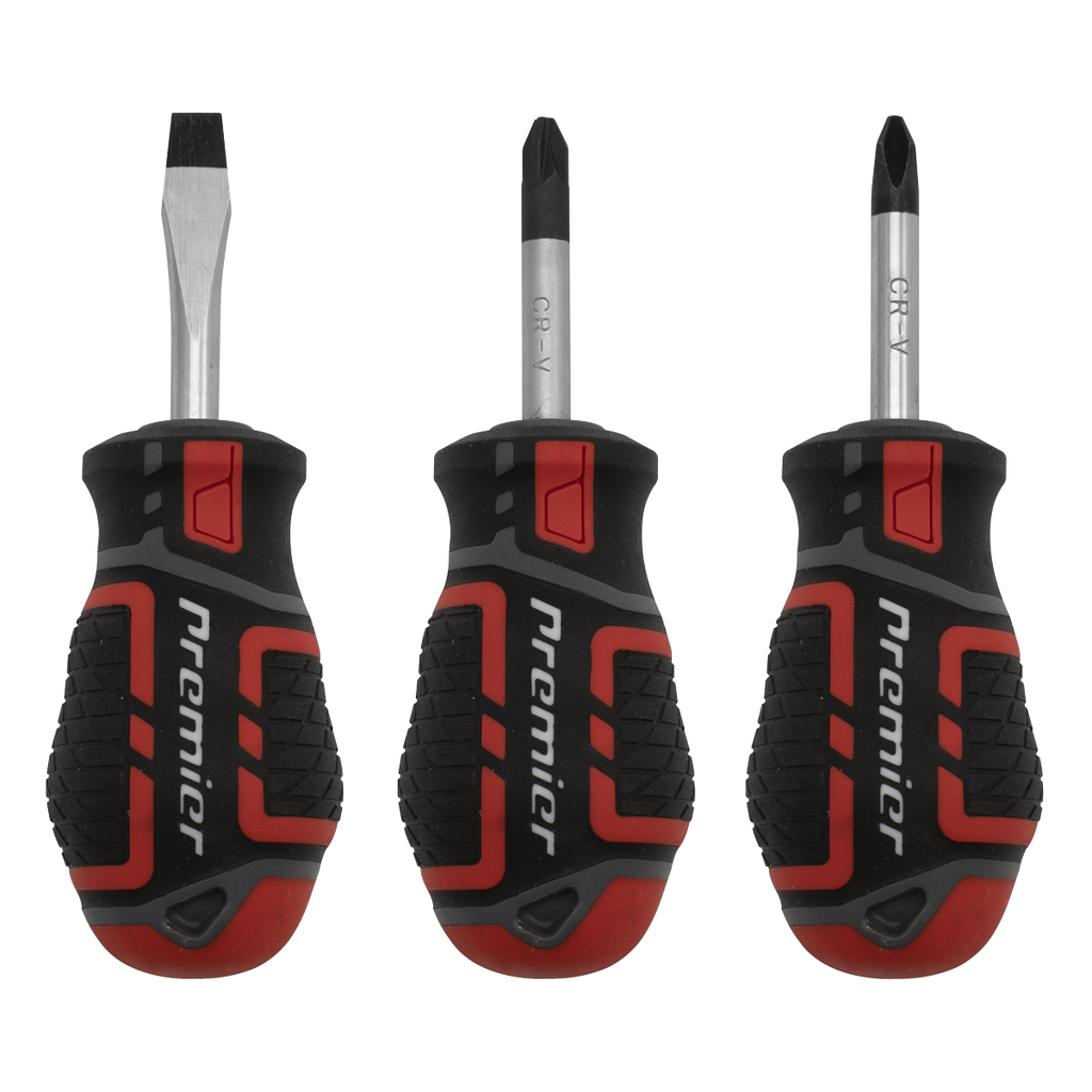 Premier GripMAX® Stubby Screwdriver Set 3pc