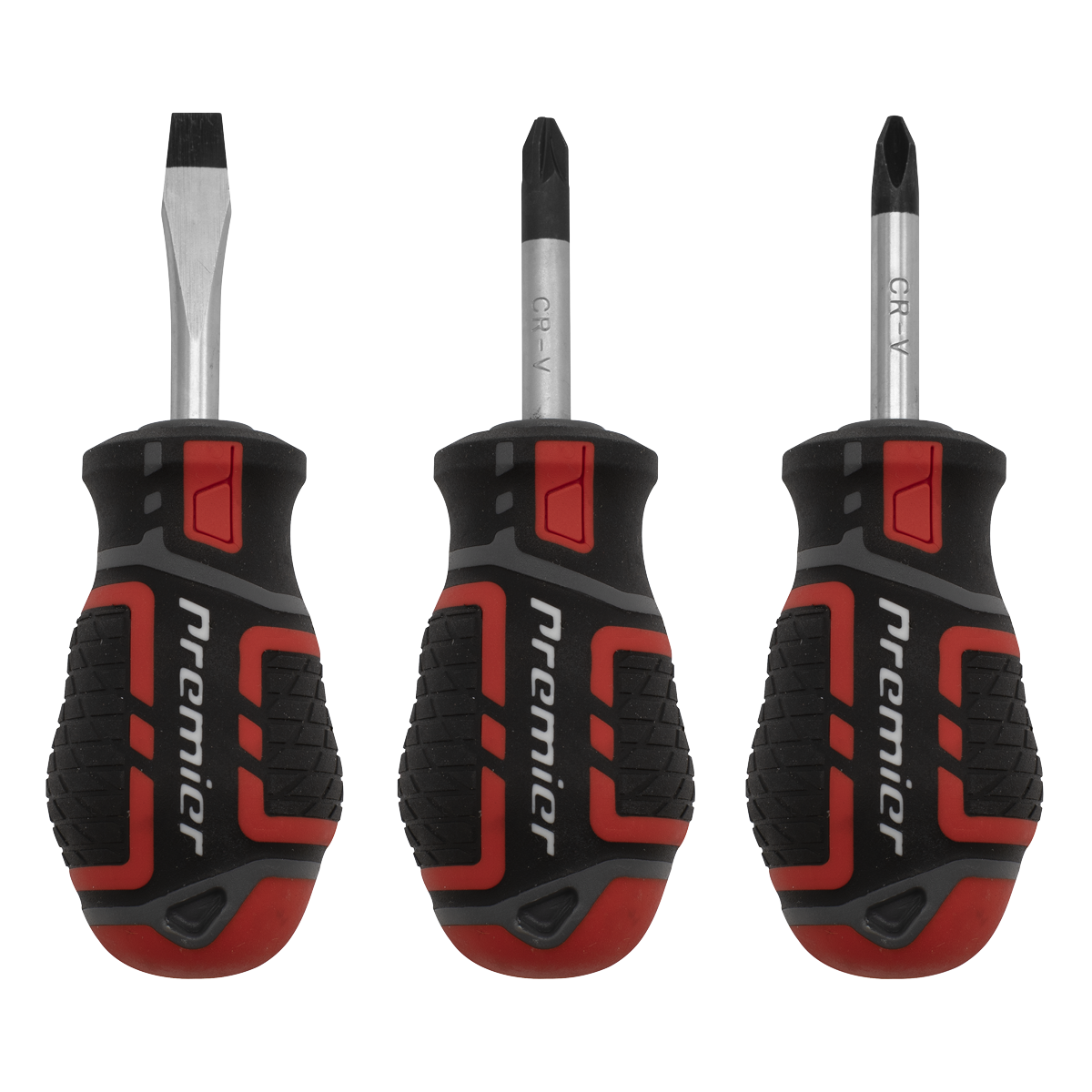 Premier GripMAX® Stubby Screwdriver Set 3pc