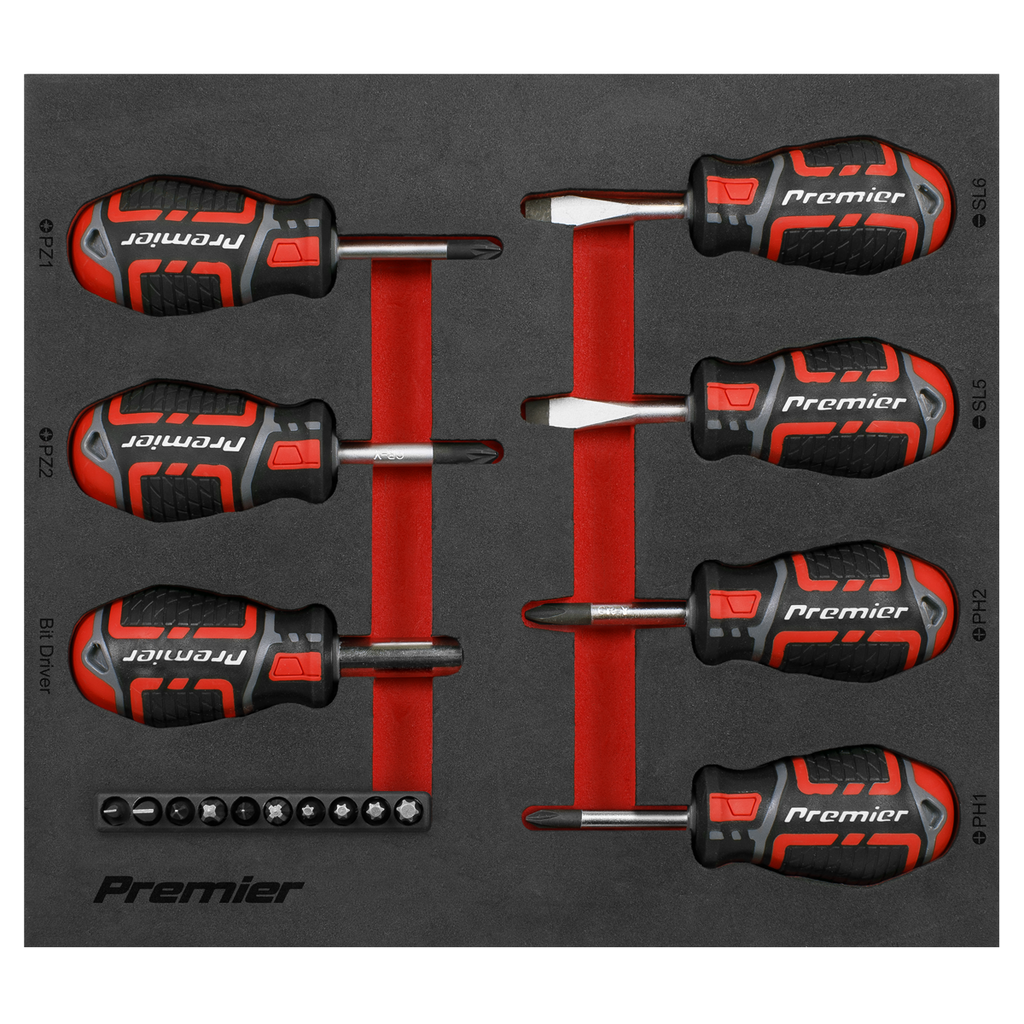 Premier GripMAX® Stubby Screwdriver Set 17pc