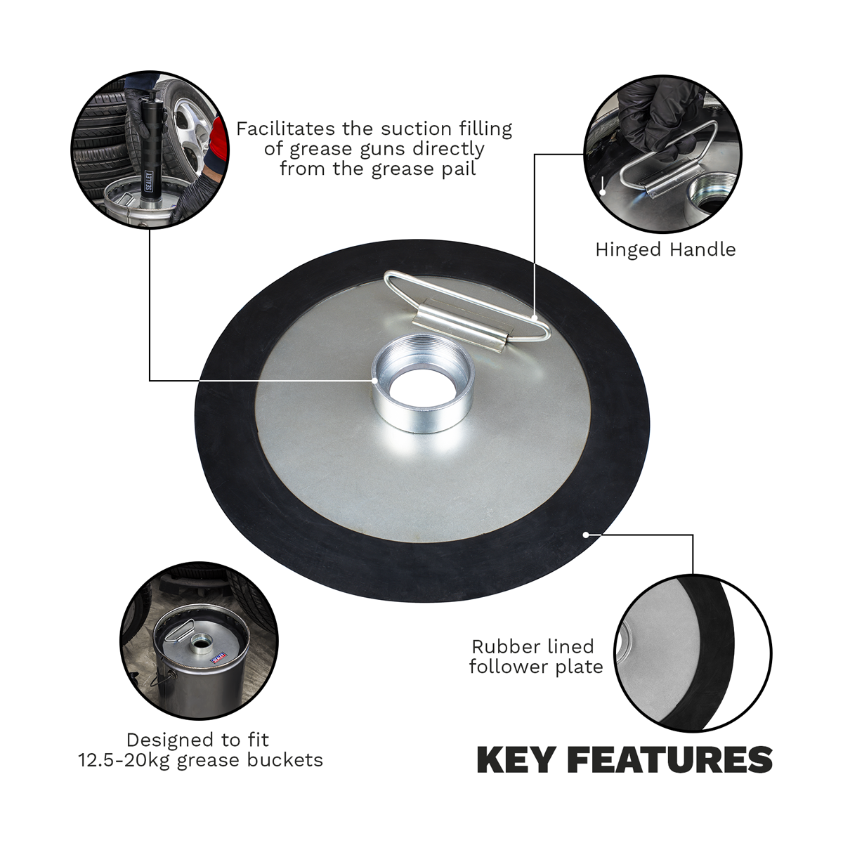 Bulk Fill Follower Plate For Grease Guns (AK4409)