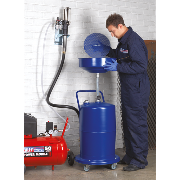Pump-Away Mobile Oil Drainer 75L