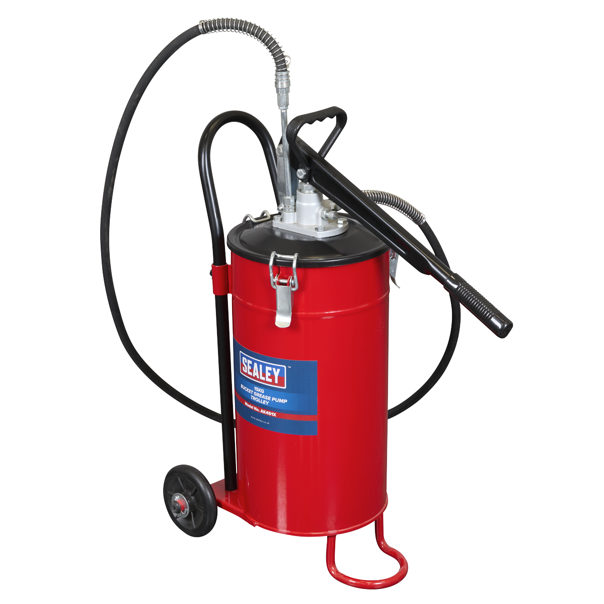Bucket Grease Pump Trolley, 15kg (AK451X)