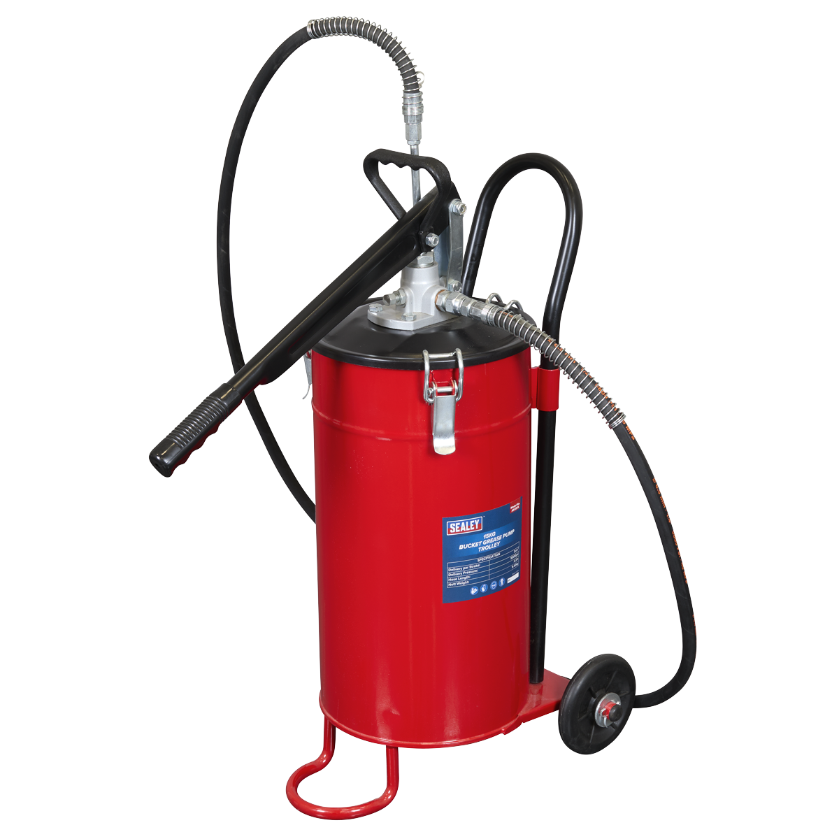 Bucket Grease Pump Trolley, 15kg (AK451X)