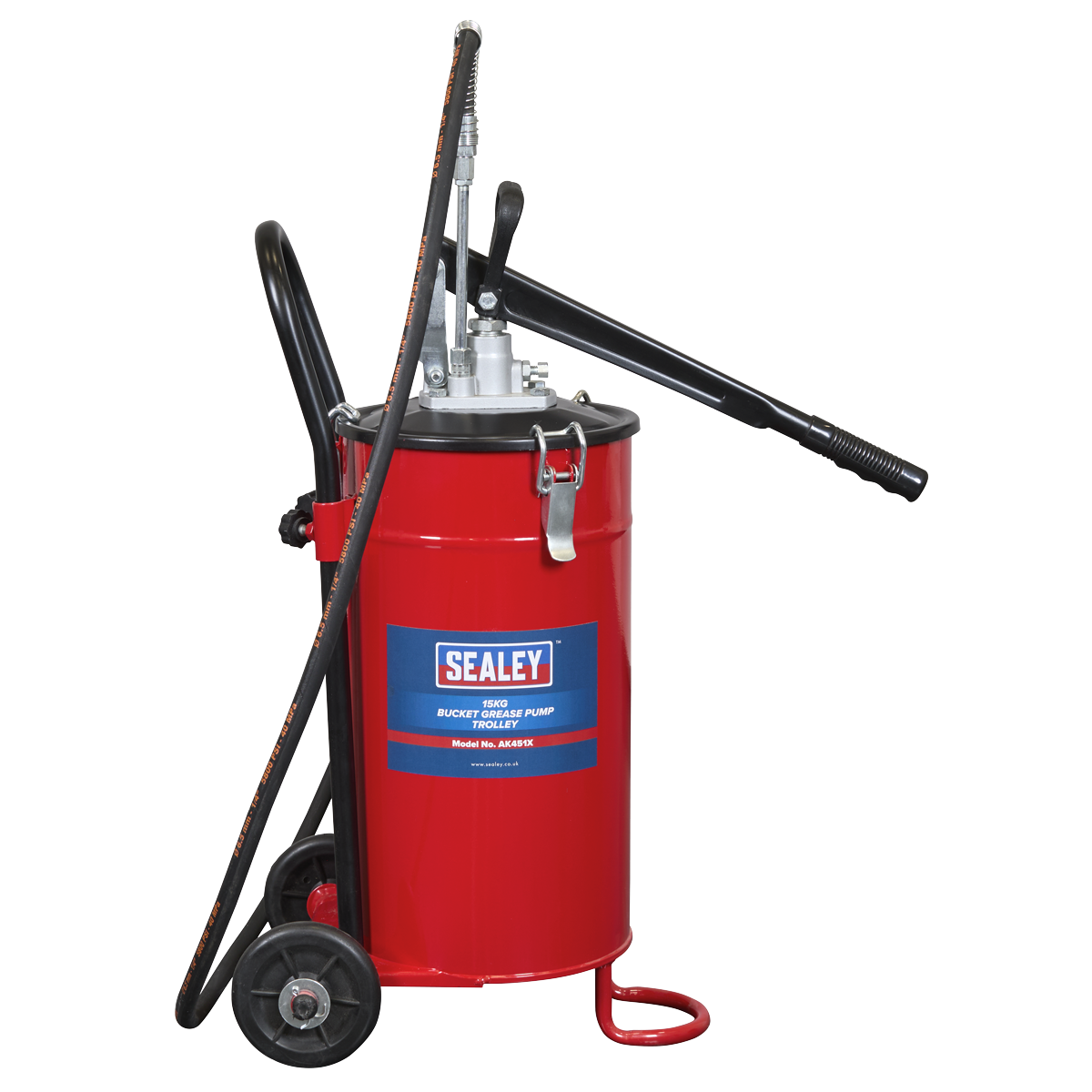 Bucket Grease Pump Trolley, 15kg (AK451X)