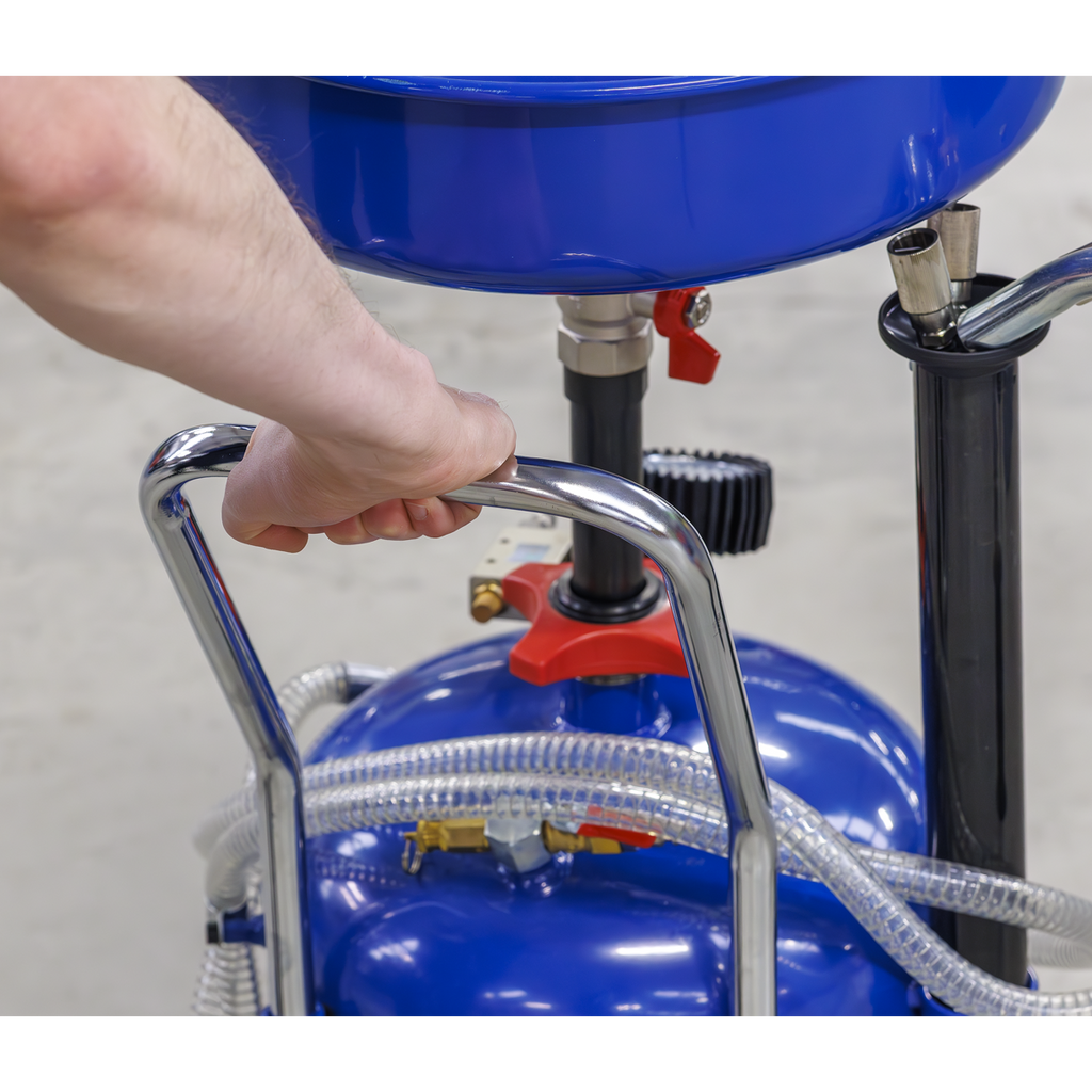 Air Discharge Mobile Oil Drainer with Probes 35L