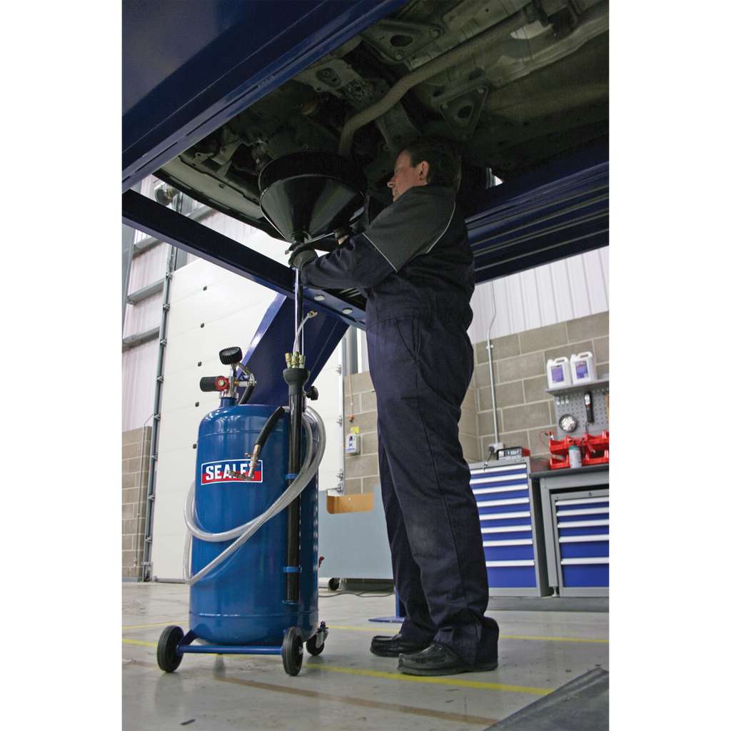 Air Discharge Mobile Oil Drainer with Probes 90L