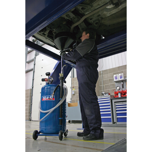 Air Discharge Mobile Oil Drainer with Probes 90L