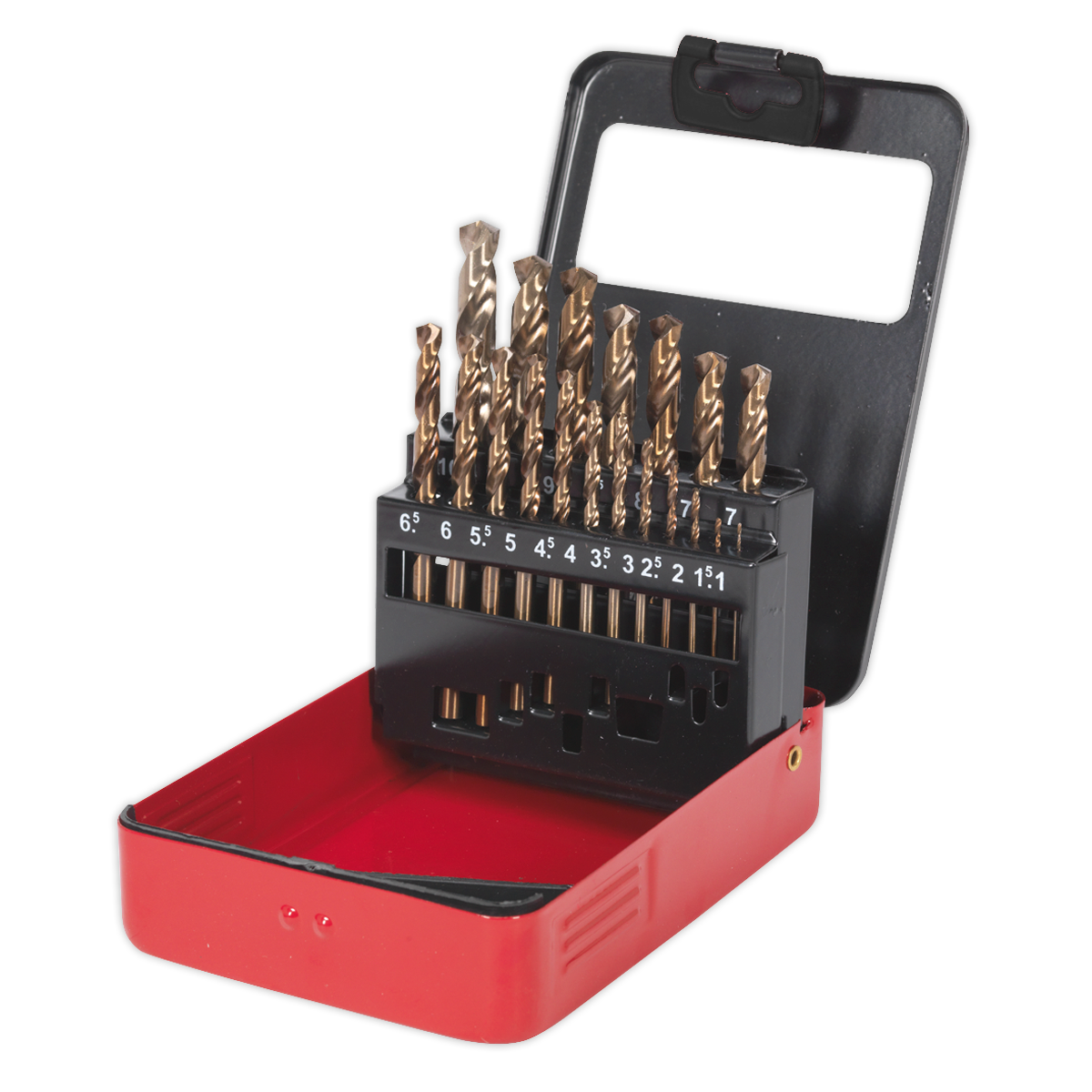 HSS Cobalt Fully Ground Drill Bit Set 19pc