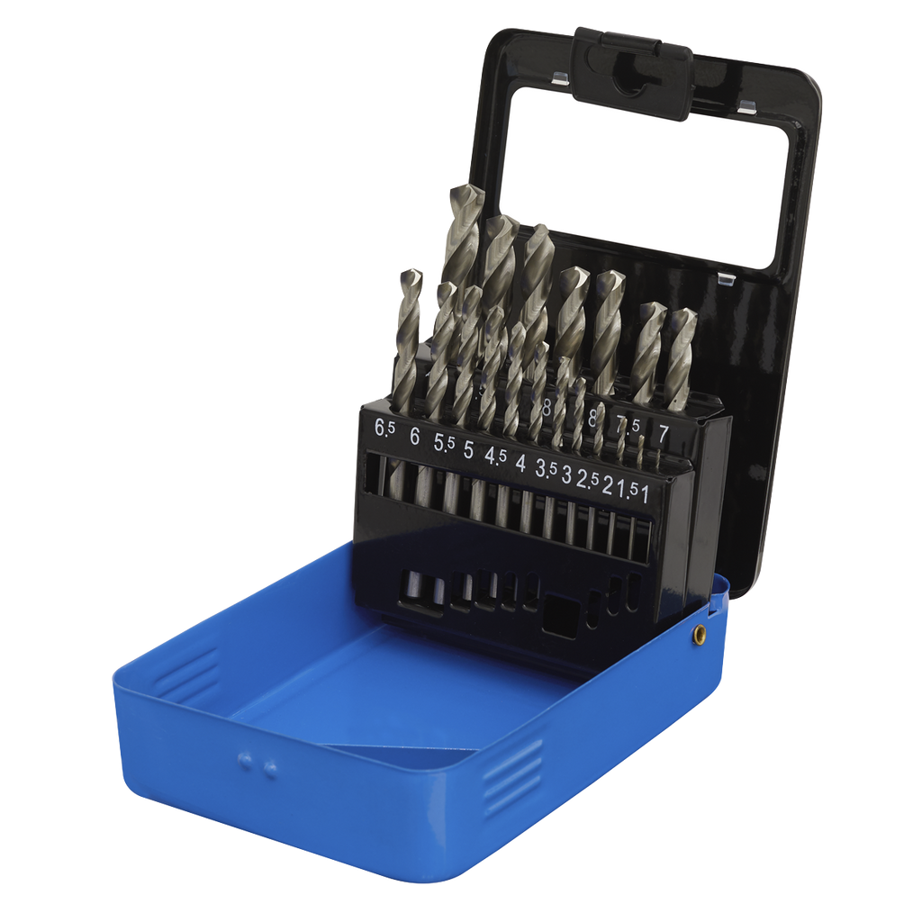 HSS Fully Ground Drill Bit Set 19pc