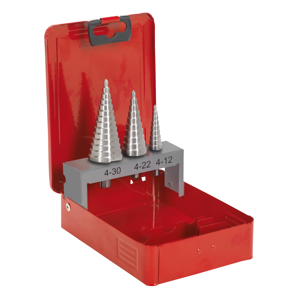 Double Flute HSS M2 Step Drill Bit Set 3pc