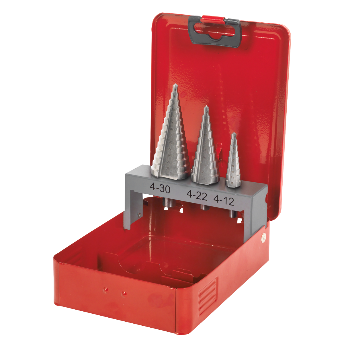 Double Flute HSS M2 Step Drill Bit Set 3pc