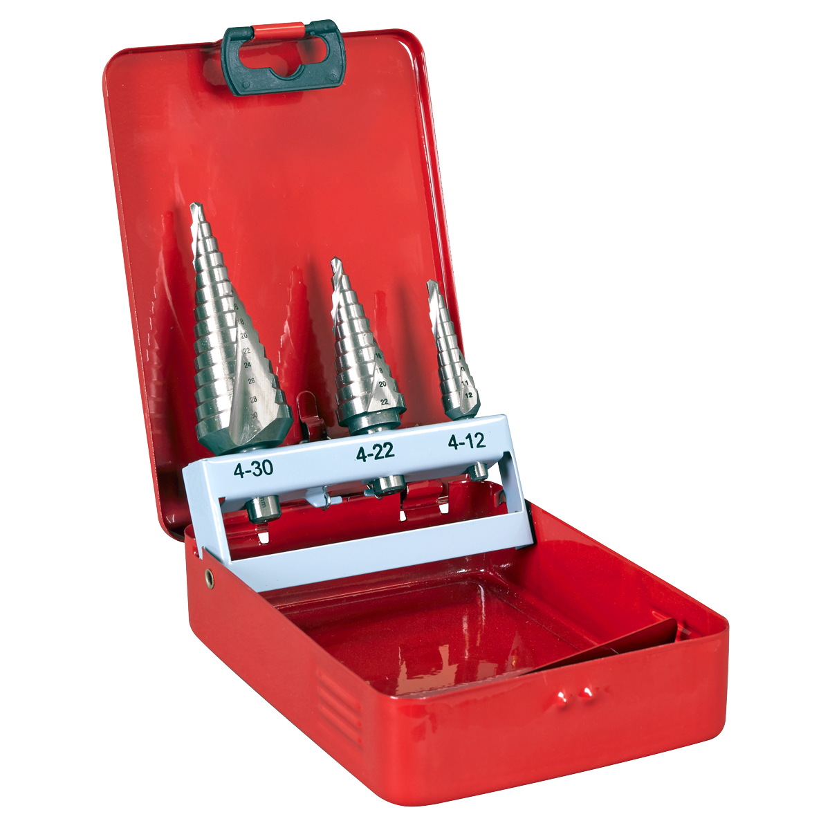 Spiral Flute HSS M2 Step Drill Bit Set 3pc