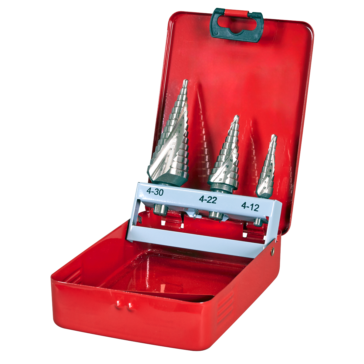 Spiral Flute HSS M2 Step Drill Bit Set 3pc