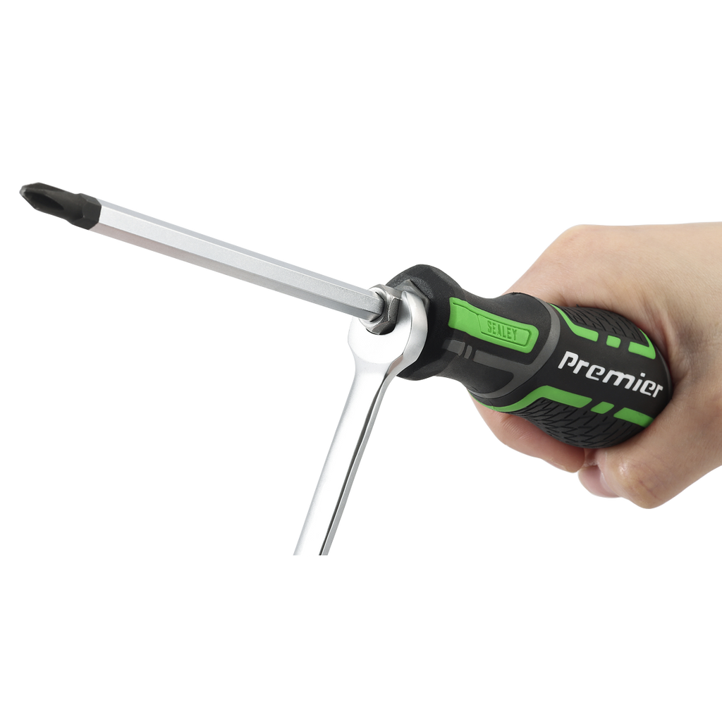 Premier Hammer-Thru Screwdriver Set 6pc - Hi-Vis Green